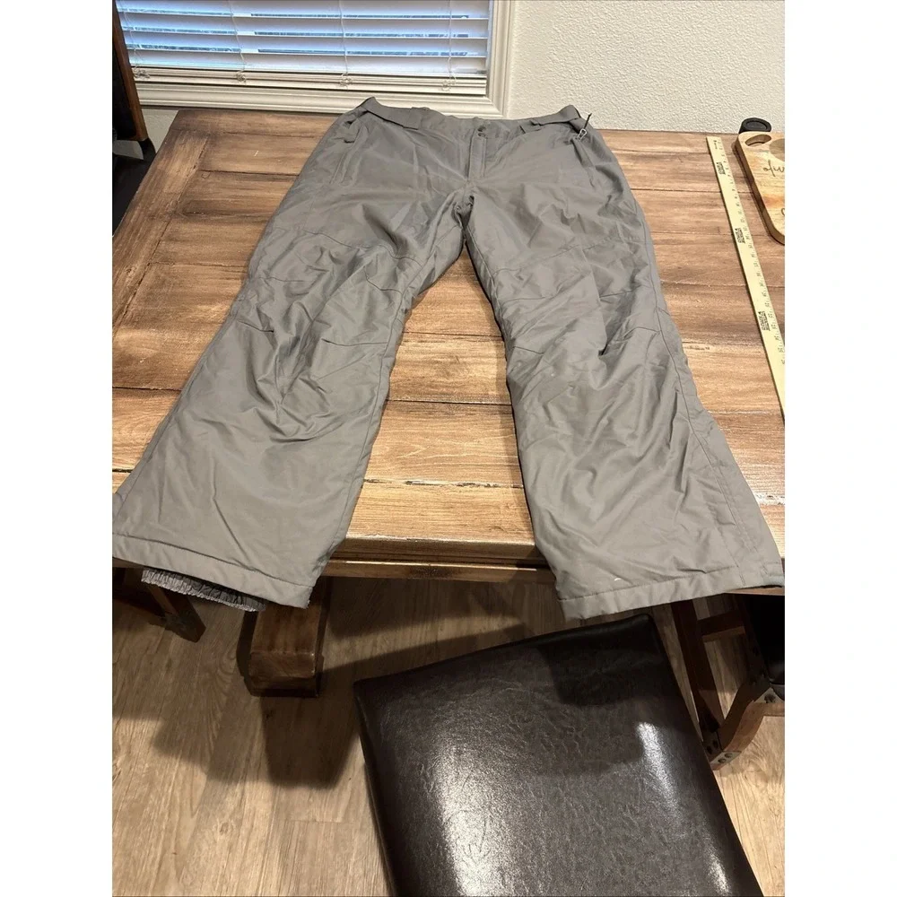 Columbia Ski Pants‎ Mens XL Gray Waterproof Insulated Omni-Tech Snow Adjustable